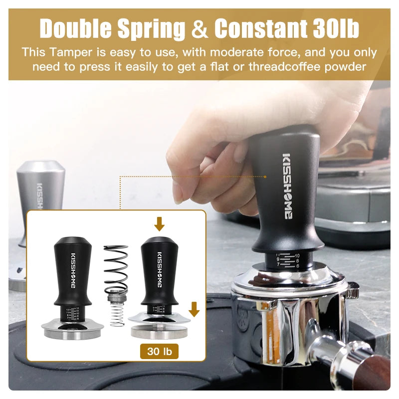 30lb Calibrated Espresso Tamper (51/53/58mm)